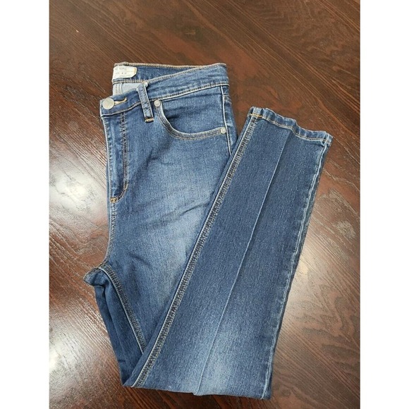 Free People Jeans Women's Size 30 High Rise Skinny Leg Stretch Medium Wash Blue - Picture 1 of 9